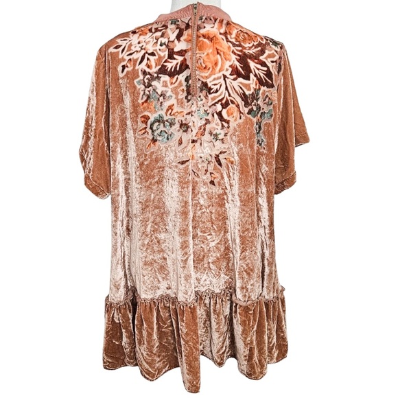 NEW NWT Free People Sweet Echoes Mini Dress Cedar Wood M - Picture 9 of 9
